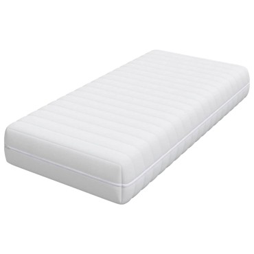 vidaXL Στρώμα Λευκός 70x140cm Τσέπες ελατηρίων 1 τεμ. - Μονό