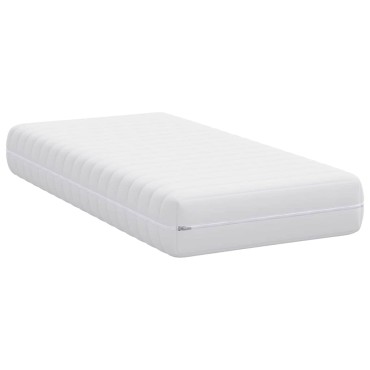 vidaXL Στρώμα Λευκός 70x140cm Τσέπες ελατηρίων 1 τεμ. - Μονό