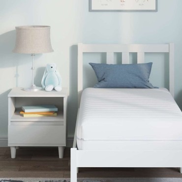 vidaXL Στρώμα Λευκός 70x140cm Τσέπες ελατηρίων 1 τεμ. - Μονό
