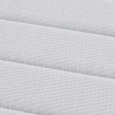 vidaXL Στρώμα Λευκός 70x140cm Τσέπες ελατηρίων 1 τεμ. - Μονό