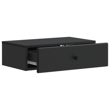 vidaXL Τραπεζάκι Τοίχου Μαύρο 59x34,5x17cm Επεξεργασμένο Ξύλο