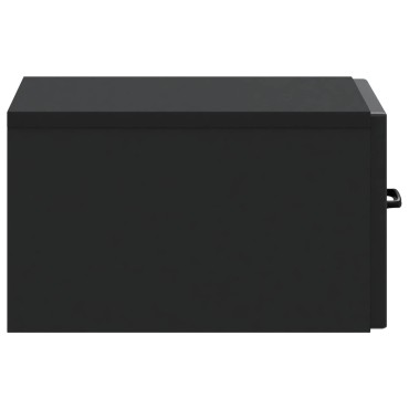vidaXL Τραπεζάκι Τοίχου Μαύρο 59x34,5x17cm Επεξεργασμένο Ξύλο