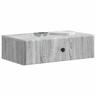vidaXL Τραπεζάκι Τοίχου Γκρι Sonoma 59x34,5x17cm