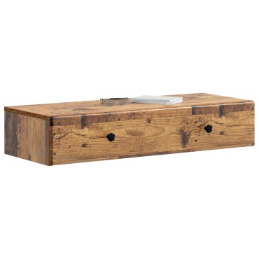 vidaXL Τραπεζάκι Τοίχου Παλαιωμένο ξύλο 87,5x34,5x17cm