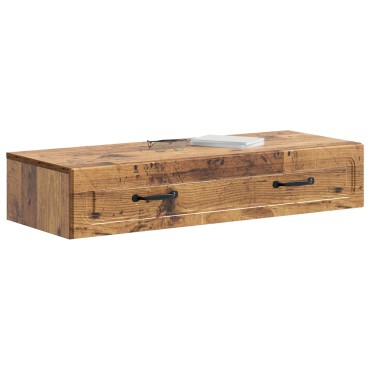 vidaXL Τραπεζάκι Τοίχου Παλαιωμένο ξύλο 87,5x34,5x17cm