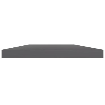 vidaXL Ράφια Βιβλιοθήκης 4 τεμ. Γυαλ. Γκρι 100x20x1,5cm Μοριοσανίδα