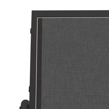 vidaXL Παγκάκι Κήπου Κουνιστό Μαύρο 120,5x76x86,5 εκ. Textilene/Ατσάλι