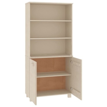 vidaXL Ντουλάπι HAMAR από Μασίφ Ξύλο Πεύκου Μελί 85x35x180cm 1 τεμ.