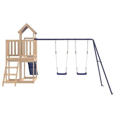 vidaXL Παιδική Χαρά Εξωτερικού Χώρου από Μασίφ Ξύλο Πεύκου