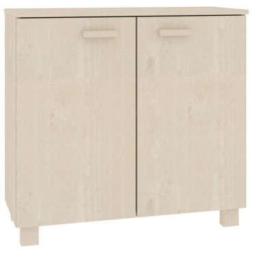 vidaXL Ντουλάπι HAMAR Καφέ Μελί 85x35x80cm Μασίφ Ξύλο Πεύκου 1 τεμ.