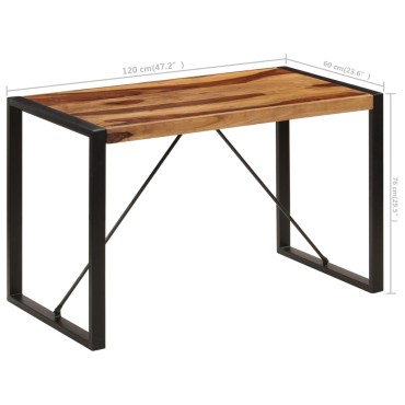 vidaXL Τραπεζαρία 120x60x76cm από Μασίφ Ξύλο Ακακίας 1 τεμ.