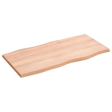 vidaXL Επιφ Τραπεζιού Αν Καφέ 80x40x2cm Επ Μασίφ Ξύλο Δρυός Live Edge 1 τεμ.
