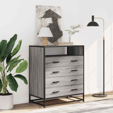 vidaXL Συρταριέρα Γκρι sonoma 70x41x83,5cm από Επεξεργασμένο Ξύλο 1 τεμ.