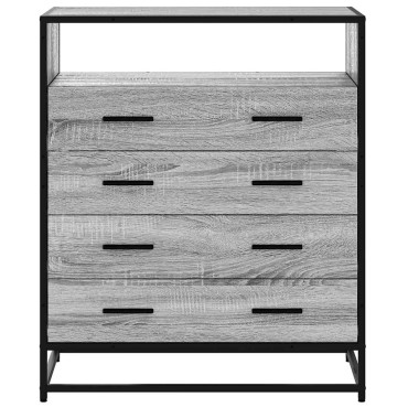 vidaXL Συρταριέρα Γκρι sonoma 70x41x83,5cm από Επεξεργασμένο Ξύλο 1 τεμ.
