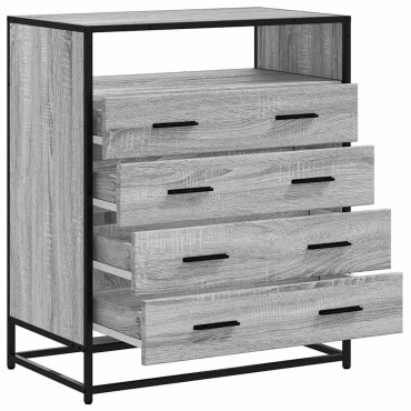 vidaXL Συρταριέρα Γκρι sonoma 70x41x83,5cm από Επεξεργασμένο Ξύλο 1 τεμ.