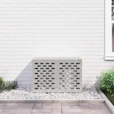 vidaXL Κάλυμμα κλιματιστικού Ασημί 90 x 40 x 60 εκ