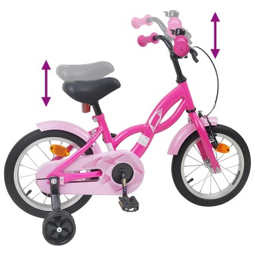 vidaXL Παιδικό Ποδήλατο 12 ίντσες για παιδιά 2-4 ετών Σκούρο ροζ