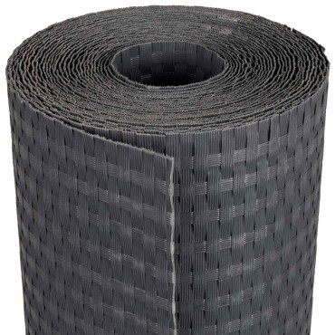 vidaXL Οθόνη Μπαλκονιού Σκούρο Γκρι 500x100cm συνθετικό ρατάν