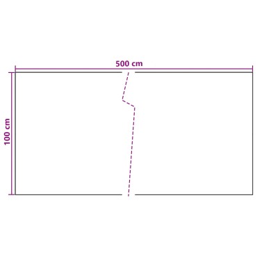 vidaXL Οθόνη Μπαλκονιού Σκούρο Γκρι 500x100cm συνθετικό ρατάν