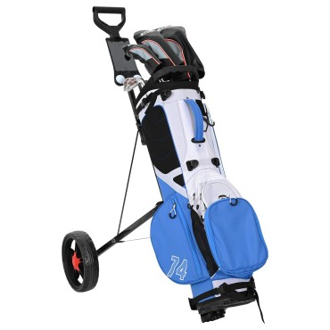 vidaXL Καρότσι Γκολφ Μαύρο 66 x 65 x 112 εκ. Σίδερο