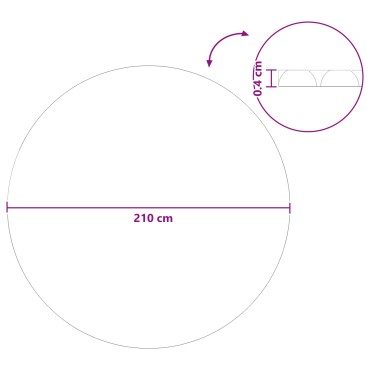 vidaXL Ηλιακή Κάλυψη Πισίνας Βαρέως Τύπου Ø 210 εκ 200 μμ Γύρος PE
