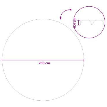 vidaXL Επιπλέον Βαριά Καλύμματα Πισίνας Ηλίου Ø 250 εκ. 400 μμ Γύρος