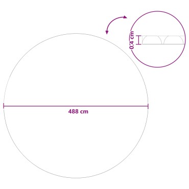 vidaXL Επιπλέον Βαριά Καλύμματα Πισίνας Ηλίου Ø 488 εκ 400 μ Γύρος PE