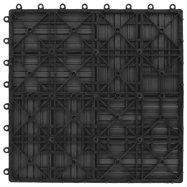vidaXL Πλάκα Κατασκευής 11 τμχ. Γκρι 30 x 30 cm WPC