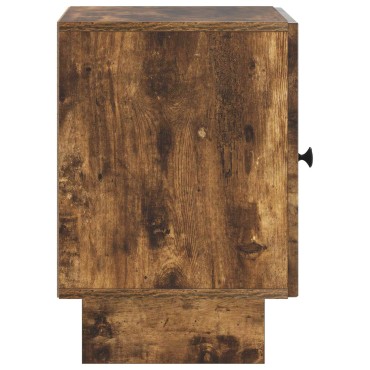 vidaXL Κομοδίνο Καπνισμένο Ξύλο Δρυός 43x34,5x50 εκ 1 τεμ.