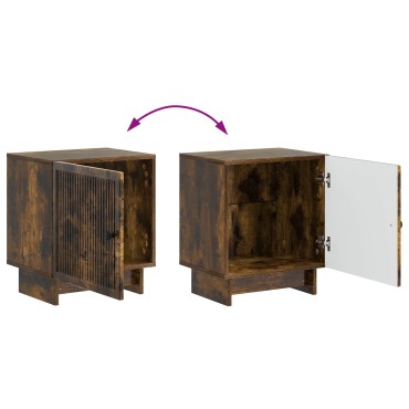 vidaXL Κομοδίνο Καπνισμένο Ξύλο Δρυός 43x34,5x50 εκ 1 τεμ.