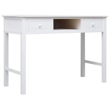 vidaXL Γραφείο Λευκό 110x45x76cm Ξύλινο 1 τεμ.