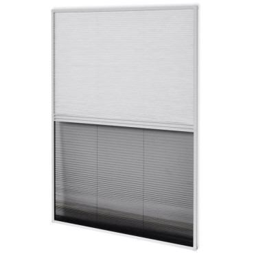 vidaXL Σήτα Παράθυρου Πλισέ 160 x 80 εκ. Αλουμινίου με Σκίαστρο