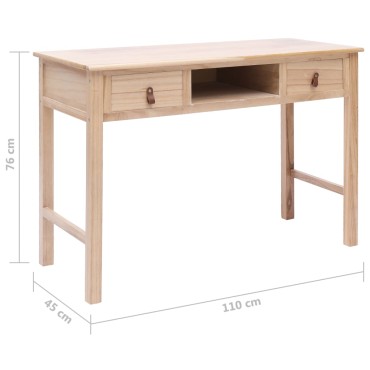 vidaXL Γραφείο Φυσικό Χρώμα 110x45x76cm Ξύλινο 1 τεμ.