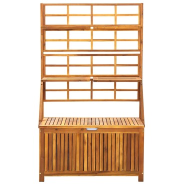 vidaXL Μπαούλο Αποθήκευσης με Καφασωτό 99x55x160cm Μασίφ Ξύλο Ακακίας 1 τεμ.