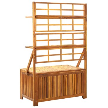 vidaXL Μπαούλο Αποθήκευσης με Καφασωτό 99x55x160cm Μασίφ Ξύλο Ακακίας 1 τεμ.