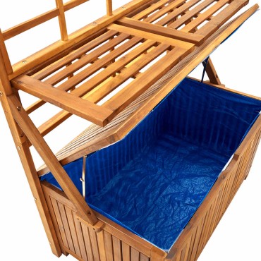 vidaXL Μπαούλο Αποθήκευσης με Καφασωτό 99x55x160cm Μασίφ Ξύλο Ακακίας 1 τεμ.