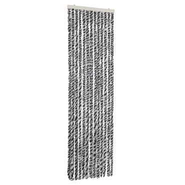 vidaXL Σήτα Εντόμων Γκρι/Μαύρη/Λευκή 56x200 εκ. από Σενίλ