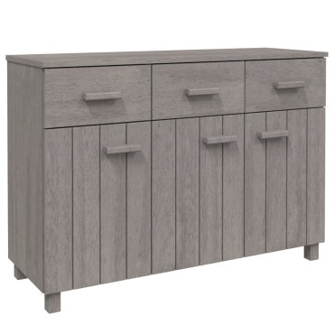 vidaXL Συρταριέρα HAMAR Αν. Γκρι 113x40x80cm Μασίφ Ξύλο Πεύκου 1 τεμ.