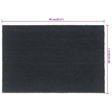 vidaXL Πατάκι Εισόδου Σκούρο Γκρι 60 x 90 εκ. Θυσανωτός Κοκοφοίνικας