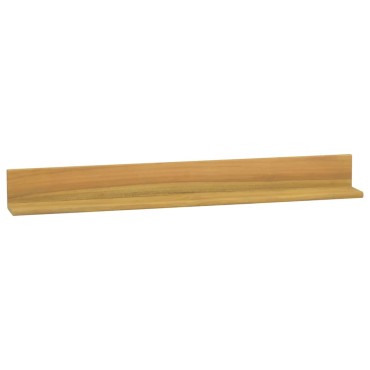 vidaXL Ράφια Τοίχου 2 τεμ. 90x10x10cm από Μασίφ Ξύλο Teak