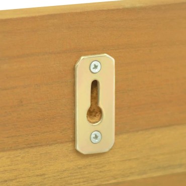vidaXL Ράφια Τοίχου 2 τεμ. 90x10x10cm από Μασίφ Ξύλο Teak