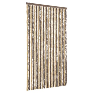 vidaXL Σήτα Εντόμων Σκούρο Καφέ / Μπεζ 100 x 220 εκ. από Σενίλ