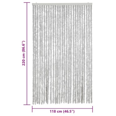 vidaXL Σήτα Εντόμων Γκρι 118x220 εκ. από Σενίλ