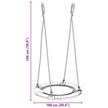 vidaXL Κούνια φωλιά Μπλε 100 x 100 x 180 εκ Πλαστικό