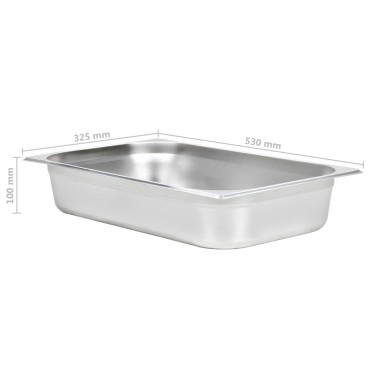 vidaXL Λεκάνες Gastronorm 4 τεμ. GN 1/1 100 χιλ. από Ανοξείδωτο Ατσάλι