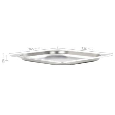 vidaXL Λεκάνες Gastronorm 8 τεμ. GN 1/2 20 χιλ. από Ανοξείδωτο Ατσάλι