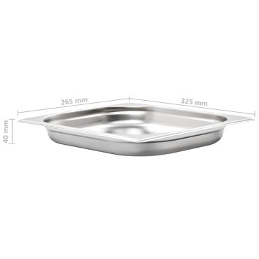 vidaXL Λεκάνες Gastronorm 8 τεμ. GN 1/2 40 χιλ. από Ανοξείδωτο Ατσάλι