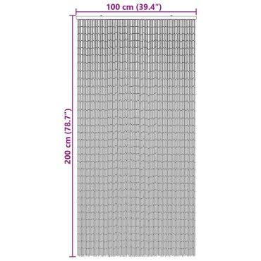 vidaXL Κουρτίνα Πόρτας για Έντομα πολύχρωμο 100 x 200 cm Μπαμπού