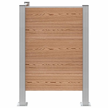 vidaXL Φράχτης Σκουπιδιών Καφέ 85 x 85 x 115 cm Αλουμίνιο και WPC