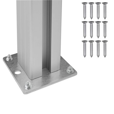vidaXL Φράχτης Σκουπιδιών Καφέ 85 x 85 x 115 cm Αλουμίνιο και WPC